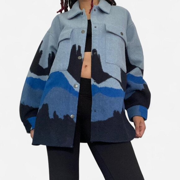 Unisex Blue Mountain Shacket - Picture 3 of 4